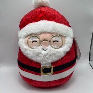 NWT Squishmallow Santa Nick Patterned Suit Santa Claus Stuffed Toy Christmas